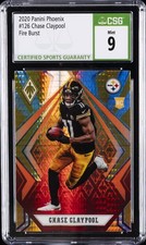 2020 PANINI PHOENIX FIRE BURST #126 CHASE CLAYPOOL ROOKIE RC CSG 9