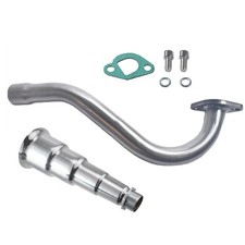 Exhaust Header 5 Stage Exhaust tip 3/4 NPT Silver For 196cc 212cc GX160 GX200