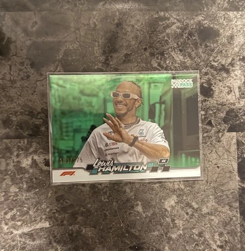2024 Topps Paddock Pass Formula 1 Lewis Hamilton #6 Chrome Green Refractor /275