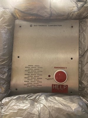 297-001 Gai-Tronics Flush Panel Emergency Phone Stainless Steel Emergency Push