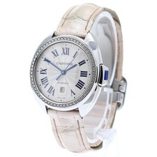 CARTIER CLÉ DE CARTIER W4CL0005 32mm SS Silver Dial Automatic Date #C311