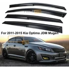 Window Vent Visor Rain Guards For 2011-2015 KIA Optima JDM Mugen Style