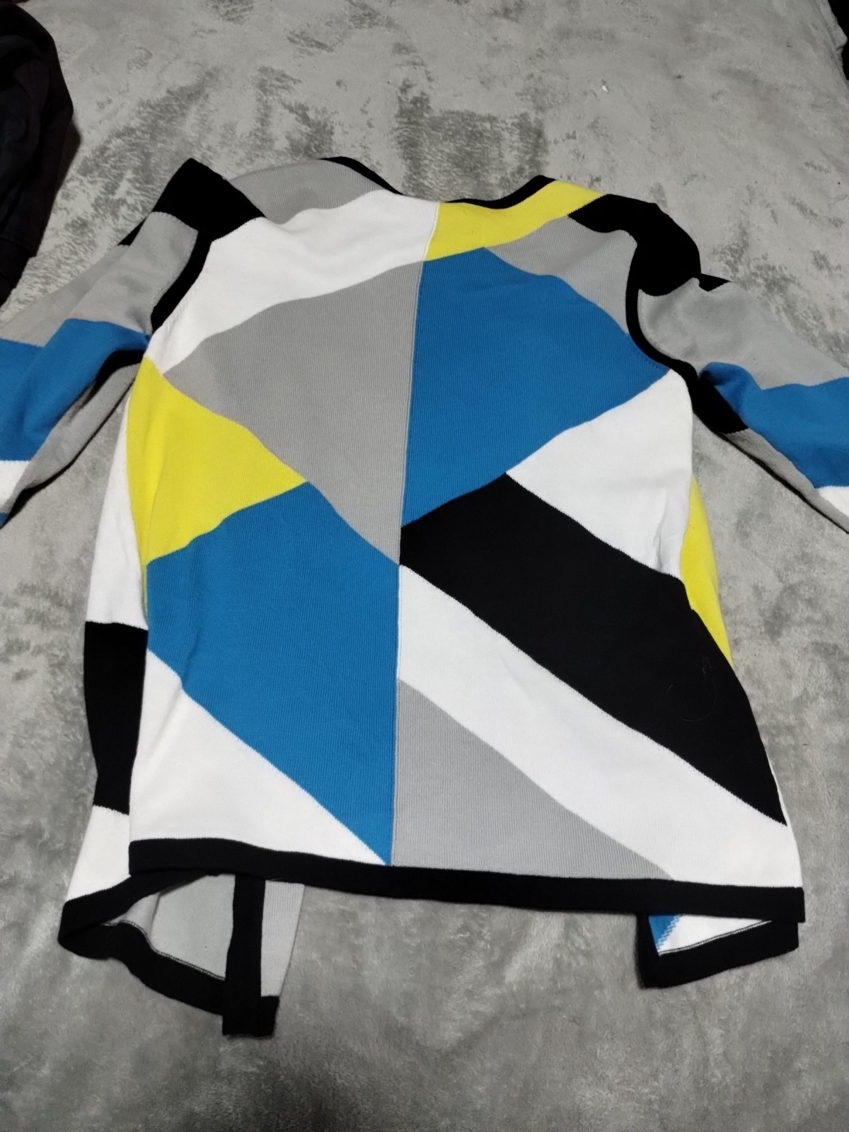 Kasper Cardigan Multi Color Patchwork  Women's Si… - image 4