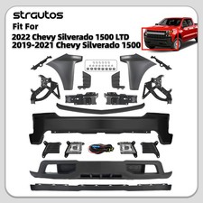 Front Bumper Cover Assembly Kit For 2019-2022 Chevy Silverado 1500 W/ Fog Light