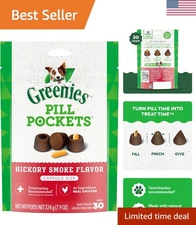 Vet-Recommended Hickory Flavor Pill Pockets for Easy Dog Medication, 30 Treats