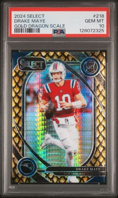 2024  SELECT DRAKE MAYE GOLD DRAGON SCALE JERSEY #10/10
