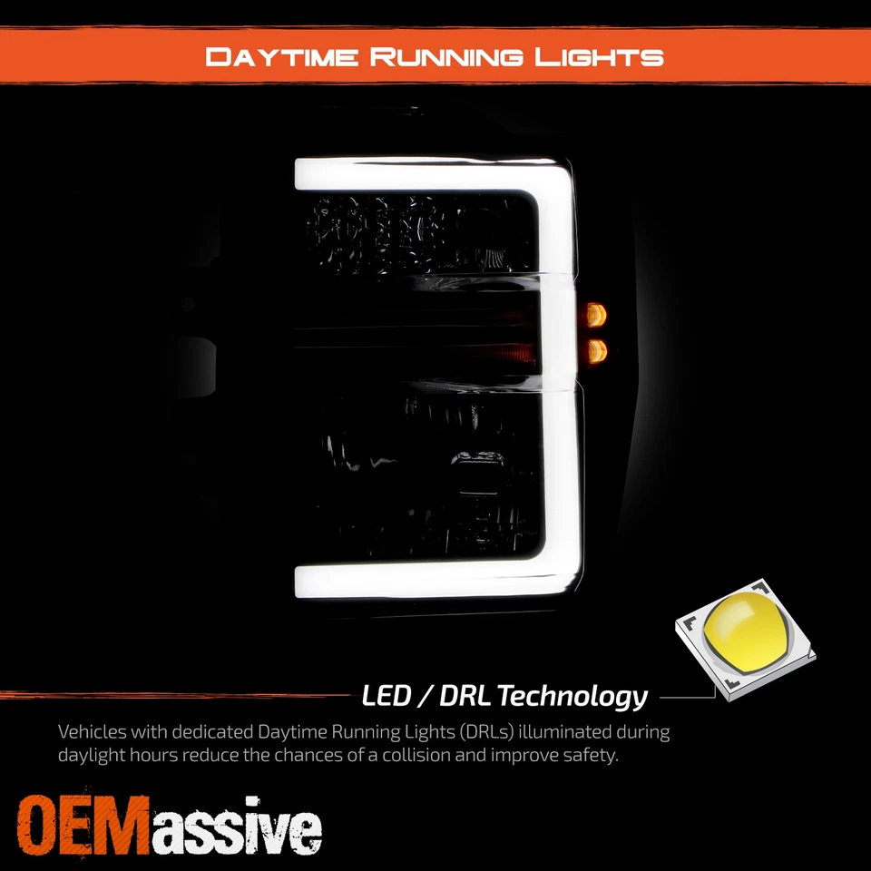 For 08-10 Ford F250 F350 F450 F550 Super Duty Headlight w/LED Sequential Signal - Image 4 of 4