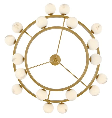 Fredrick Ramond FR41905 Selene 18 Light 48"W Ring Chandelier - Brass - Picture 3 of 8