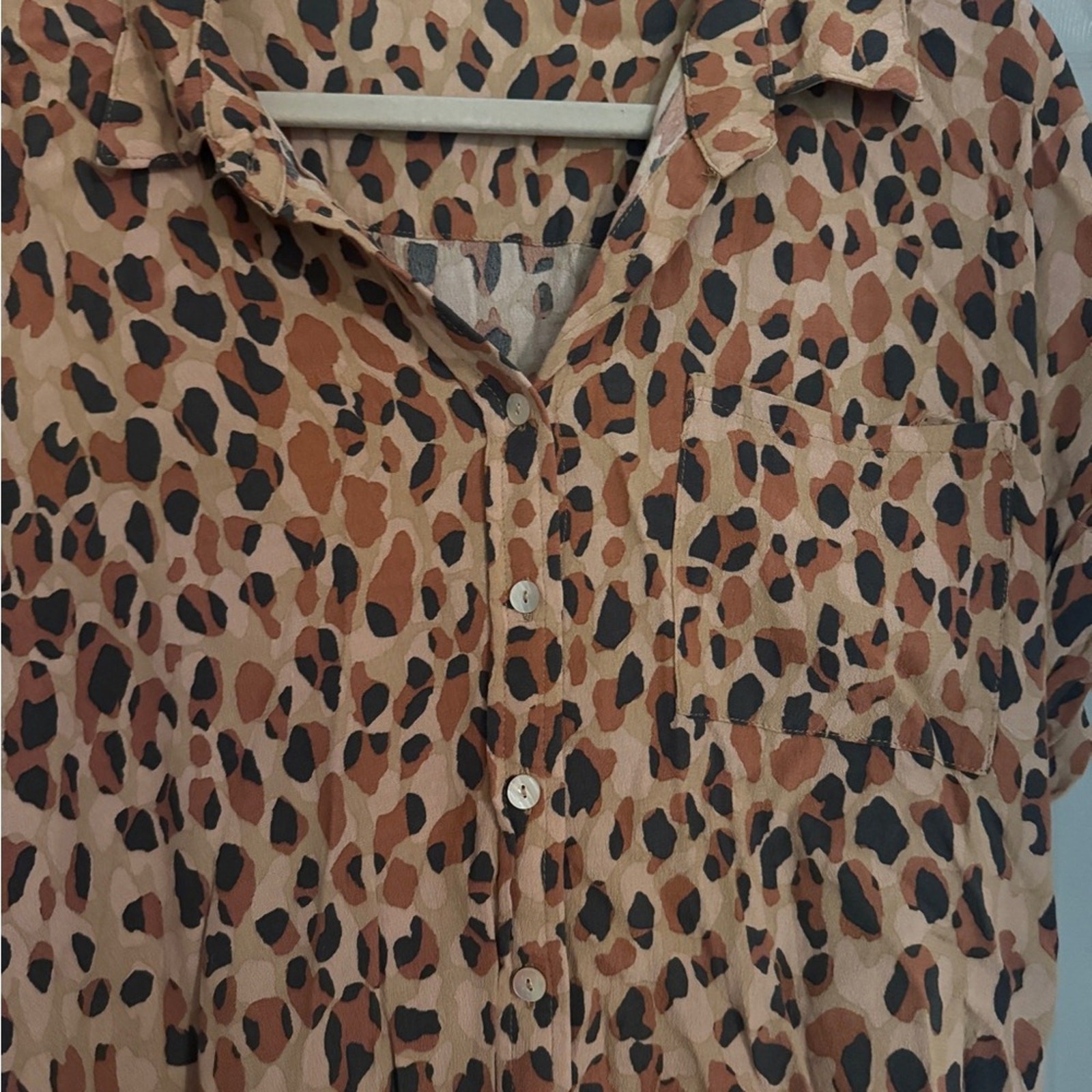 VICI Leopard Print Button-Up Blouse - image 3