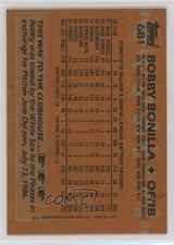 1988 Topps Blank Front Bobby Bonilla #681