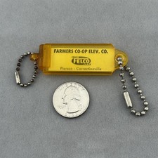 Felco Seed Feed Farmers Co-Op Pierson Correctionville Iowa Tag Keychain Key Ring