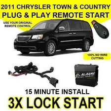 2011 Chrysler Town & Country Remote Start Add On 3X Lock Factory Key FOB CH4