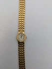 Vtg Seiko Watch Women White Dial Gold Tone Oval V401-5109 New Battery