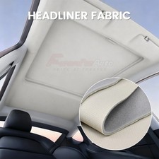 Beige Flat Knit Headliner Fabric Foam Backed for Car Roof Liner Repair 108"x60"