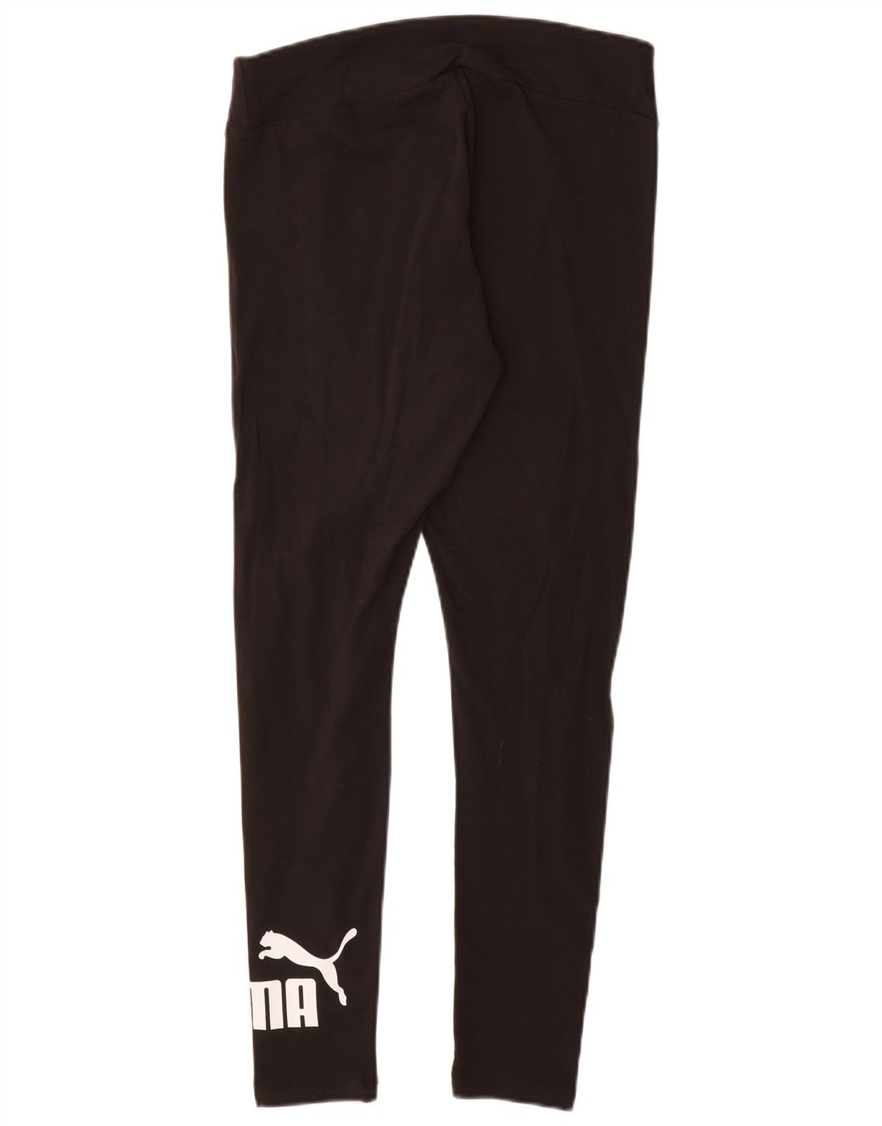 PUMA Womens Graphic Leggings UK 12 Medium  Black Cotton BD29 image 2