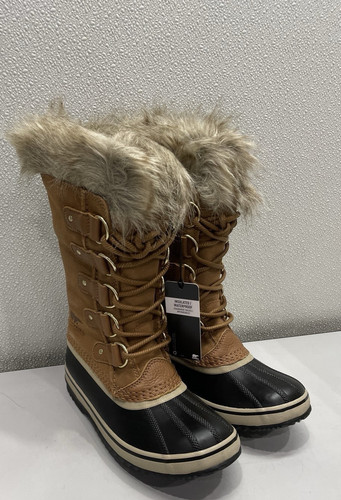 Sorel Joan Of Arctic Waterproof Boot Women's Size US 8 Camel Brown & Black