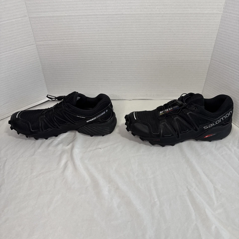 Salomon Speed Cross 4 Negro Para hombres Talla 8 Ortholite Trail Running Zapatos Contagrip Foto 3 de 4