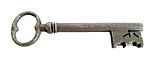 Antica chiave forgiata femmina da cassaforte ad asso di fiori XVIII Secolo