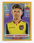 2022 Panini FIFA World Cup Sticker Gold ECU15. Jeremy Sarmiento (Ecuador)