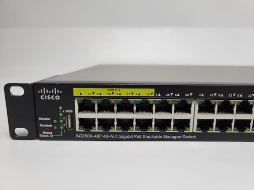 Cisco SG350X-48P Gigabit 48 ports commutateur géré empilable 4 ports SFP, PoE-382W - Photo 4/16