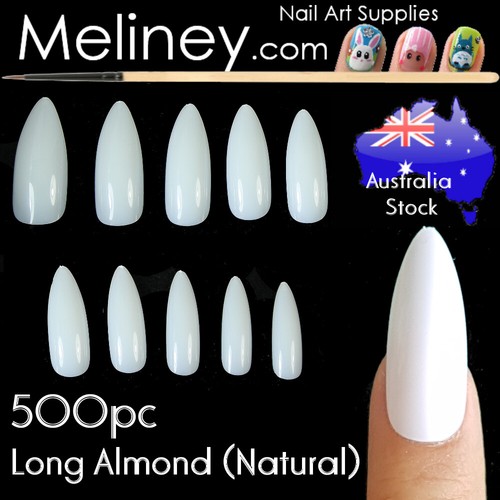 500Pc Long Almond Full Cover Nails Stiletto Pointy False Fake Acrylic Gel supply - Picture 5 of 8