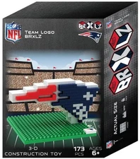 New England Patriots BRXLZ Team Logo 3-D Puzzle Construction Toy - 173 Pieces