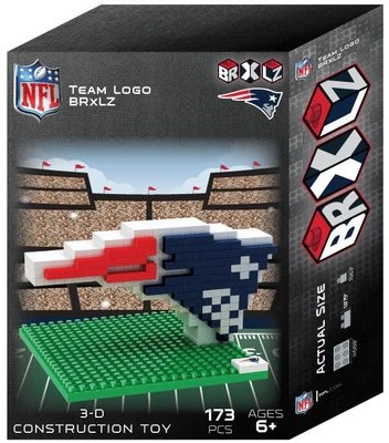 FOREVER COLLECTIBLES New England Patriots BRXLZ Team Logo 3-D Puzzle Construction Toy - 173 Pieces
