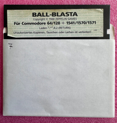 BALL -  BLASTER -  Spiel Commodore C 64 / 128 - DISKETTE 5,25''