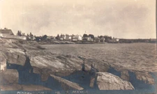 Vintage RPPC Pemaquid Beach Bristol Maine Real Photo Postcard 1940s A.E. Merrill