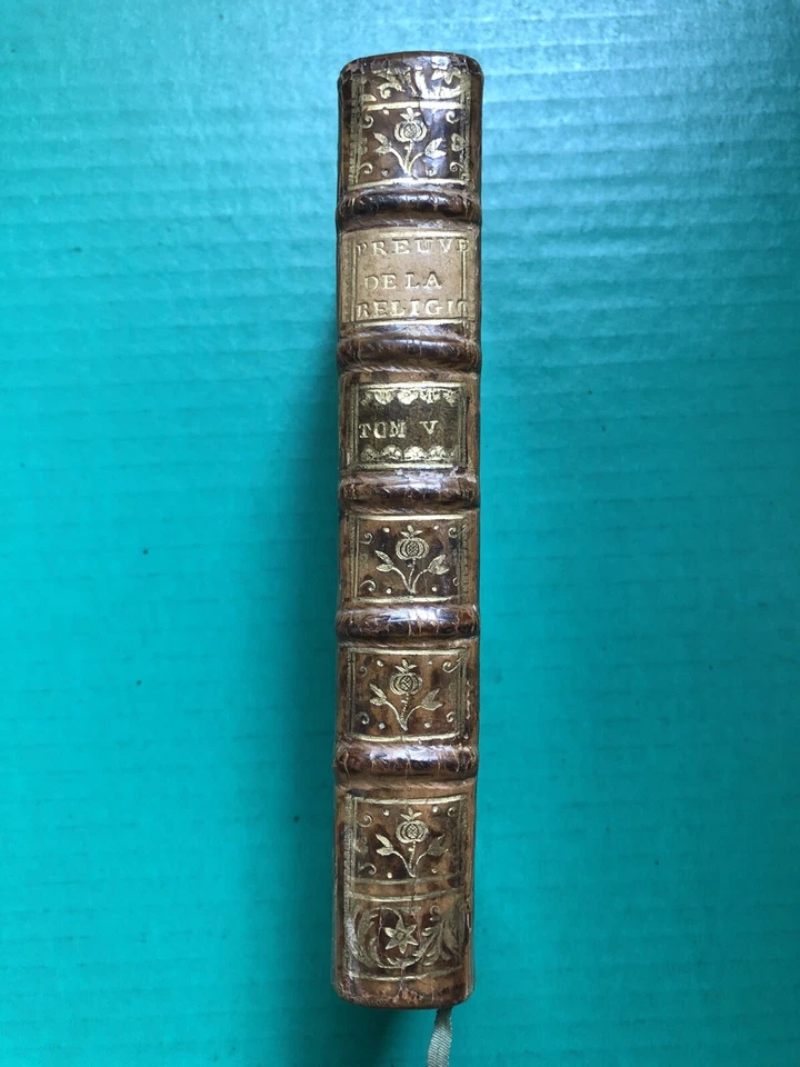 Défense De La Religion (1755) French Antique Leatherbound Volume Very Fine - Image 3 of 4