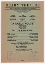 Francis Lederer "A DOLL'S HOUSE" Dale Melbourne 1944 San Francisco Broadside