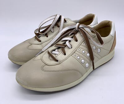 Ecco Street Evo One Golf Shoes Spikeless Women's US EU 38 Tan Ivory 