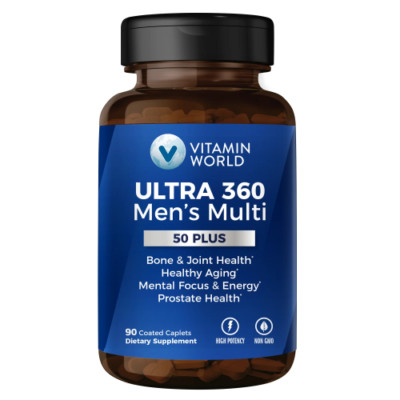 Vitamin World  ULTRA 360 Men's Multi 50+ 90 Caplets  09/2026