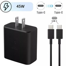 Charging Set Universal 45W Super Fast Wall Charger 6FT Type USB-C Cable Cord