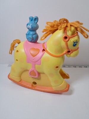 1981 Mattel Rock-a-Bye-Pony Wind Up Rabbit Rocks & Plays Musicical VTG Crib Toy