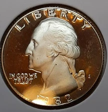 1982 Washington S Quarter - Proof