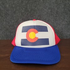 Colorado State Hat Cap Snap Back Blue Red White Otto Trucker Mesh Outdoor Mens