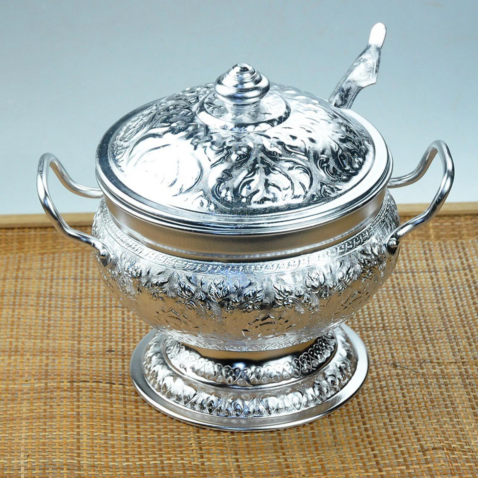 Tom Serving Pot Dual Handle Food Serving Utensil for Restaurant Kitchen