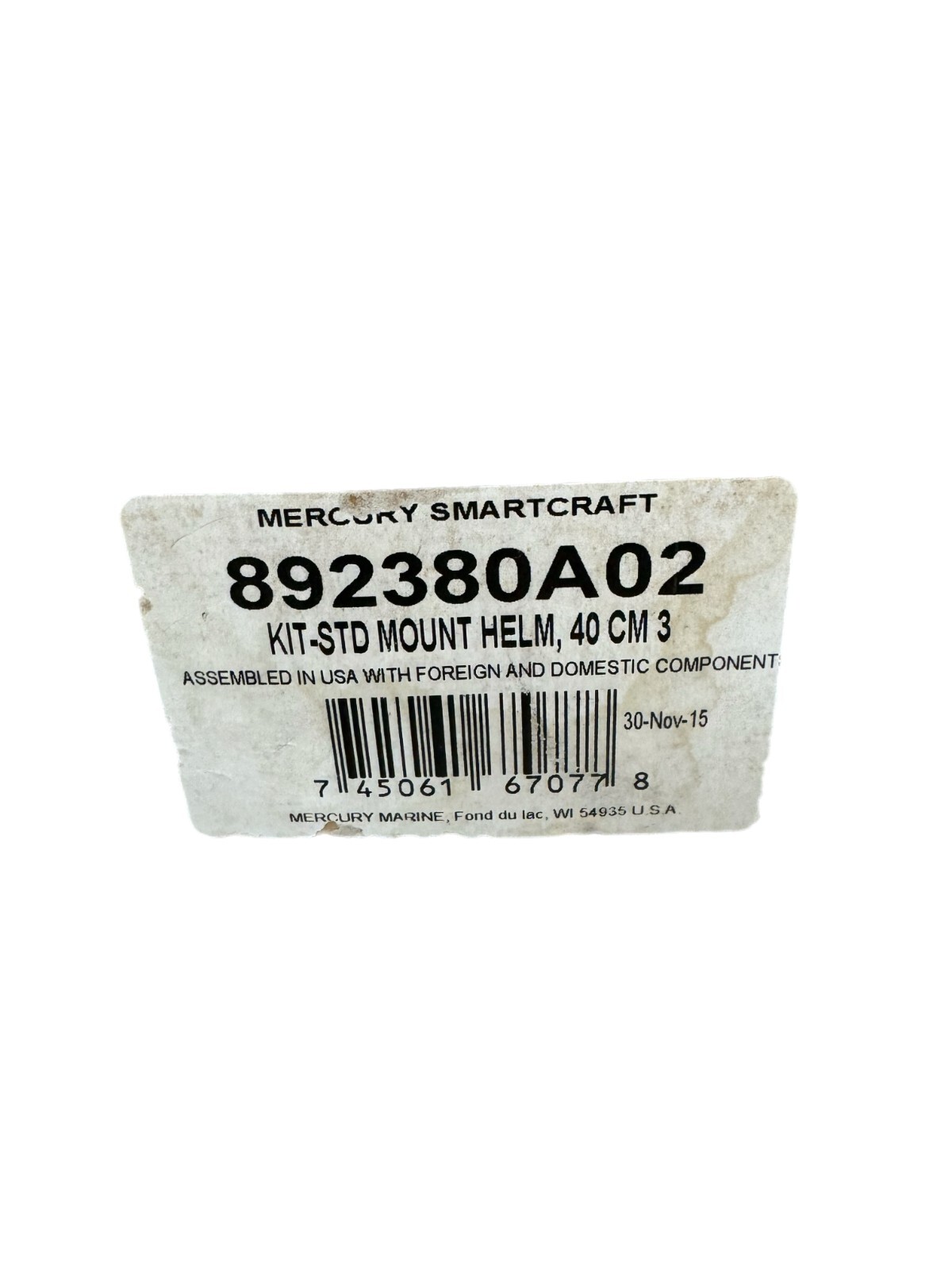 Mercury 892380A02 VERADO Boat Steering Helm Kit for sale online | eBay