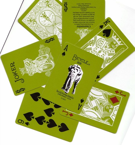 1 deck BICYCLE TSUNAMI Elephant playing cards RED label first printing OHIO - Picture 3 of 3