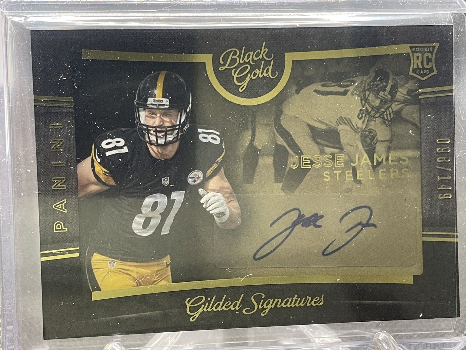Jesse James Panini Black Gold Gilded Signatures #GILJJ Base
