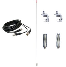 CB RADIO 2 FRANCIS CB22 3FT CB ANTENNAS,18FT DUAL COAX, MIRROR MOUNTS, SPRINGS