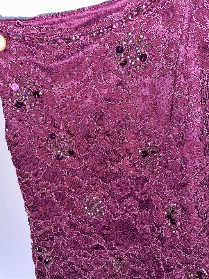 Vestido para mujer talla grande Roaman’s morera encaje ocasión especial talla 34W Foto 3 de 4