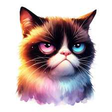 Grumpy Cat Wall Decal Sticker 18X18cm Large