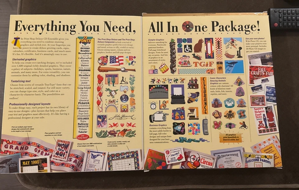 Print Shop Deluxe PC CD Ensemble Broderbund 1994 1995 Windows 3 CD-ROM - Image 3 of 3