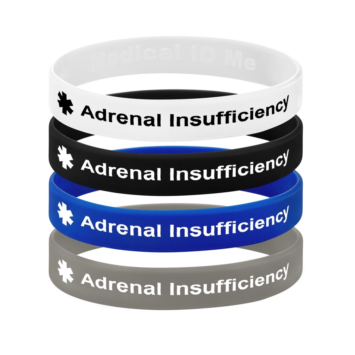 Adrenal Insufficiency Wristbands Set of Addison's Disease Medical  Bracelet