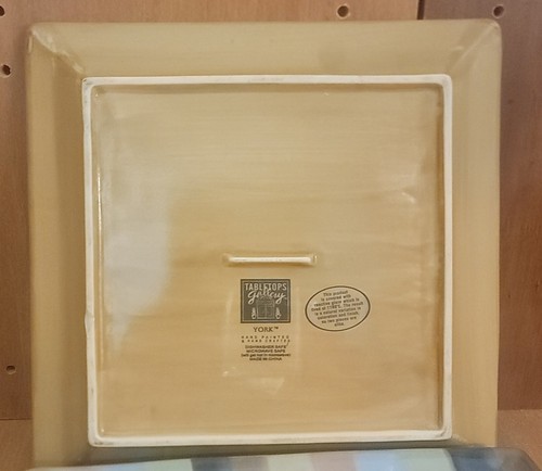 Tabletops Gallery YORK Dinner plate set of 3, 10 1/2", Striped, Excellent - Picture 8 of 10