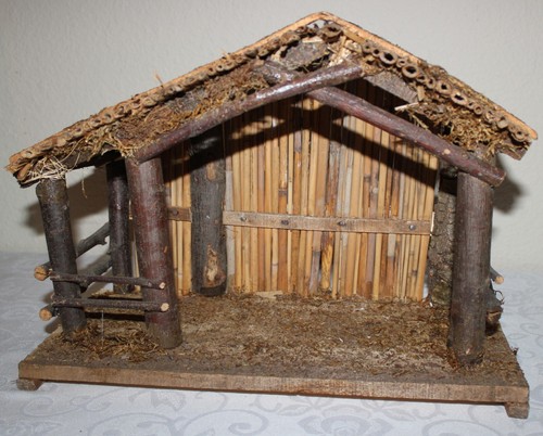 Vintage Italy Nativity Set 9 Creche Figurine Stable Christmas Baby Jesus Manger - Picture 15 of 20