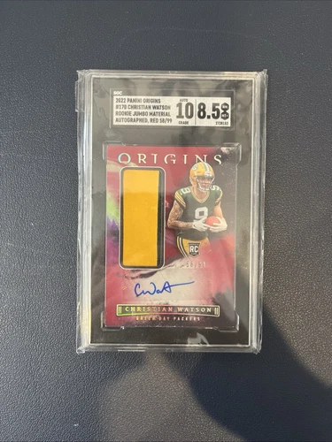 2022 Panini Origins - SGC 8.5 Rookie Jumbo RPA  #170 Christian Watson 58/99