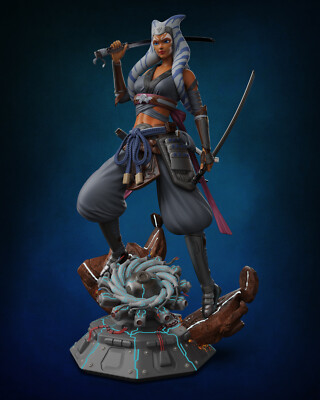 Ahsoka Tano, Star Wars, Jedi, 3D Druck, Miniature, Fan Art, Pin-Up Figur